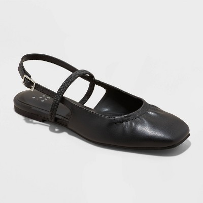 Women's Vada Slingback Scrunch Toe Flats - A New Day™