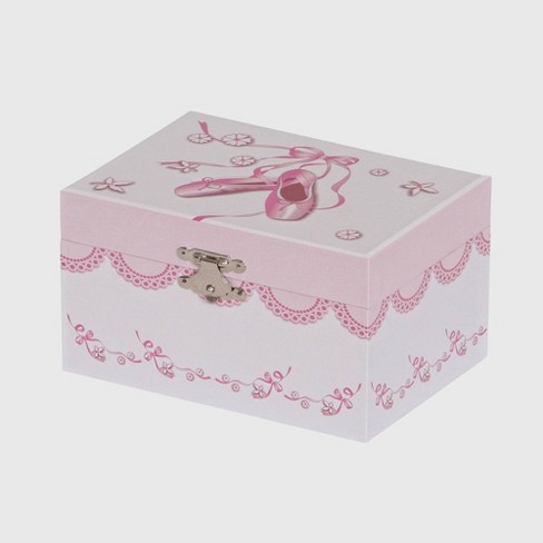 SONGMICS Ballerina Music Jewelry Box for Little Girls White