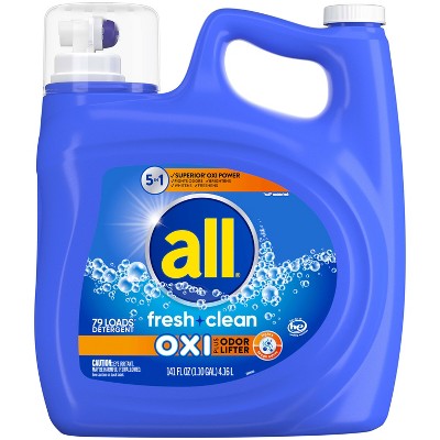 All Stainlifer Oxi + Odor Liquid Laundry Detergent - 141 fl oz