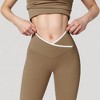 Anna-Kaci Women's Flare Leg Yoga Pants with Crossover High Waistband and Four-Way Stretch Fabric - 4 of 4