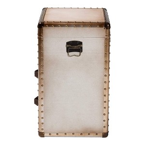 Baxton Studio Agatha Canvas 2 Drawer Storage Cabinet - 1 of 4