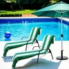 Cabana Striped Cotton Standard Size Towel/ Chaise Lounge Chair Cover Set by Blue Nile Mills - 2 of 4