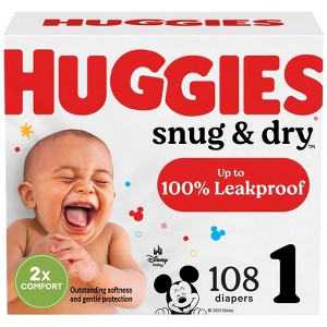 Huggies Snug & Dry Baby Disposable Diapers – (Select Size and Count) - 1 of 4