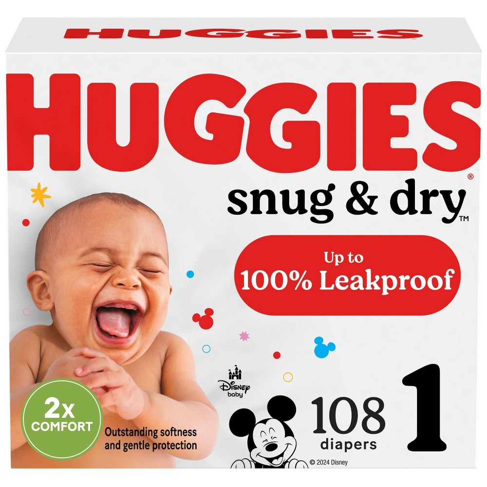 UPC 036000515305 product image for Huggies Snug & Dry Baby Disposable Diapers Super Pack - Size 1 - 108ct | upcitemdb.com