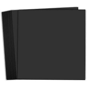 Hamilco 8x8 Black Cardstock Paper 80 lb Cover Card Stock 100 Pack - 1 of 4