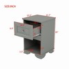 Bella Depot 15.7‘’ Nightstand with Drawer and Open Shelf for Bedroom, Retro Style Bedside Table - 4 of 4