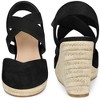 Perphy Women's Braided Upper Platform Closed Toe Espadrille Wedge Heel Sandals - 2 of 4