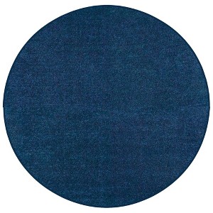 Carpets for Kids Mt St Helens Solids Collection Classroom Rug, Blueberry Blue, 6' Round - 1 of 4