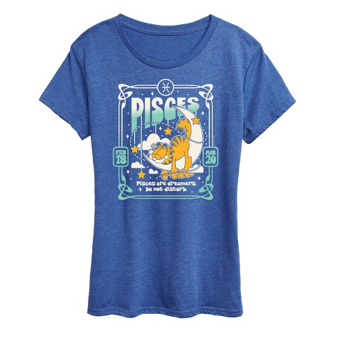 Women's - Garfield - Pisces Dreamers Do Not Disturb Short Sleeve Graphic T-Shirt - image 1 of 4