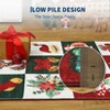 Christmas Area Rug Christmas Home Decor, Holiday Print Carpet, Low Pile Non Slip Mat, Red White Checkerboard - 4 of 4