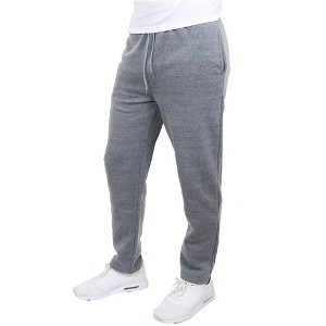 Men's Fleece-Lined Open Bottom Sweatpants - 1 of 4