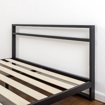 Full Trisha Platforma Bed Frame With Headboard Black - Zinus : Target