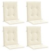 vidaXL Lowback Chair Cushion Set of 4 Cream Oxford fabric (100% polyester) - 3 of 4