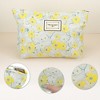 Unique Bargains Women's Canvas Makeup Bag Blue Yellow - 3 of 4