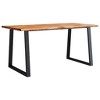 vidaXL Dining Table with Live Edge 63 in.x31.5 in.x29.5 in. Solid Wood Acacia - 2 of 4