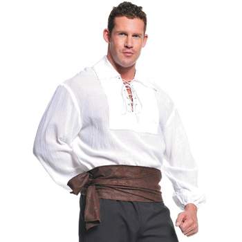 Halloween Express Men's Pirate Shirt Costume - Size X Large - White