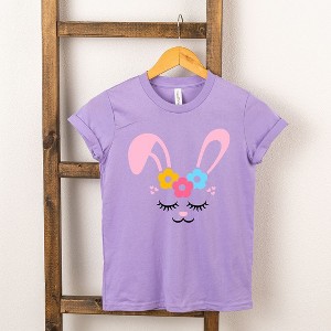 The Juniper Shop Bunny Face With Flowers Youth Short Sleeve Tee - 1 of 2