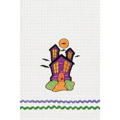 C&F Home Haunted House Waffle Weave Cotton Kitchen Towel