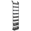 Smart Design 8-Tier Over The Door Hanging Pantry Organizer with 6 full Baskets and 2 Deep Baskets Black: Steel Kitchen Storage, 77" Height - 2 of 4