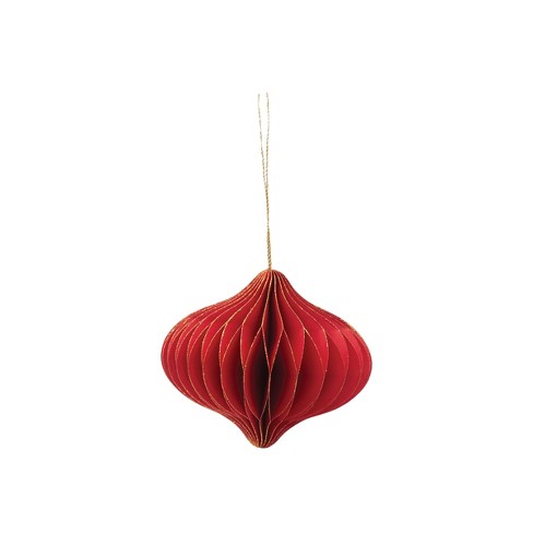 Gallerie II Honeycomb Paper Red Ornament - image 1 of 4