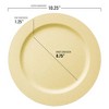 Smarty Had A Party Matte Bright Yellow Round Disposable Plastic Dinnerware Value Set (120 Dinner Plates and 120 Salad Plates) - image 2 of 4