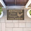 Stupell Industries Free Range Children Caution Printed Outdoor Door Mat, design by Dana Saulnier, 18"x30" - 4 of 4