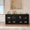 70.8" Mid Century Modern Sideboard Buffet Cabinet with 4 Doors, Wood Storage Credenza for Living Room, Kitchen & Hallway - 4 of 4
