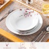 vancasso 18 Piece Set Floral Decal Porcelain Dinnerware Set, Including Dinner/Dessert Plates, Bowls, For 6 People - 4 of 4