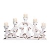 HomeRoots 34" White Distressed Wood Tabletop Five Light Candelabra - 4 of 4