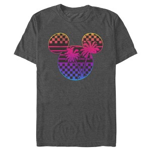 Men's Mickey & Friends Tropical Racetrack Mickey Mouse Logo T-Shirt - 1 of 4