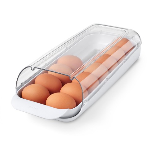 Rolling Egg Holder Rolling Countertop Egg Holder Space-Saving Eggs  Organizer Two Tier Slim Refrigerator Egg Dispenser To Hold 15 - AliExpress