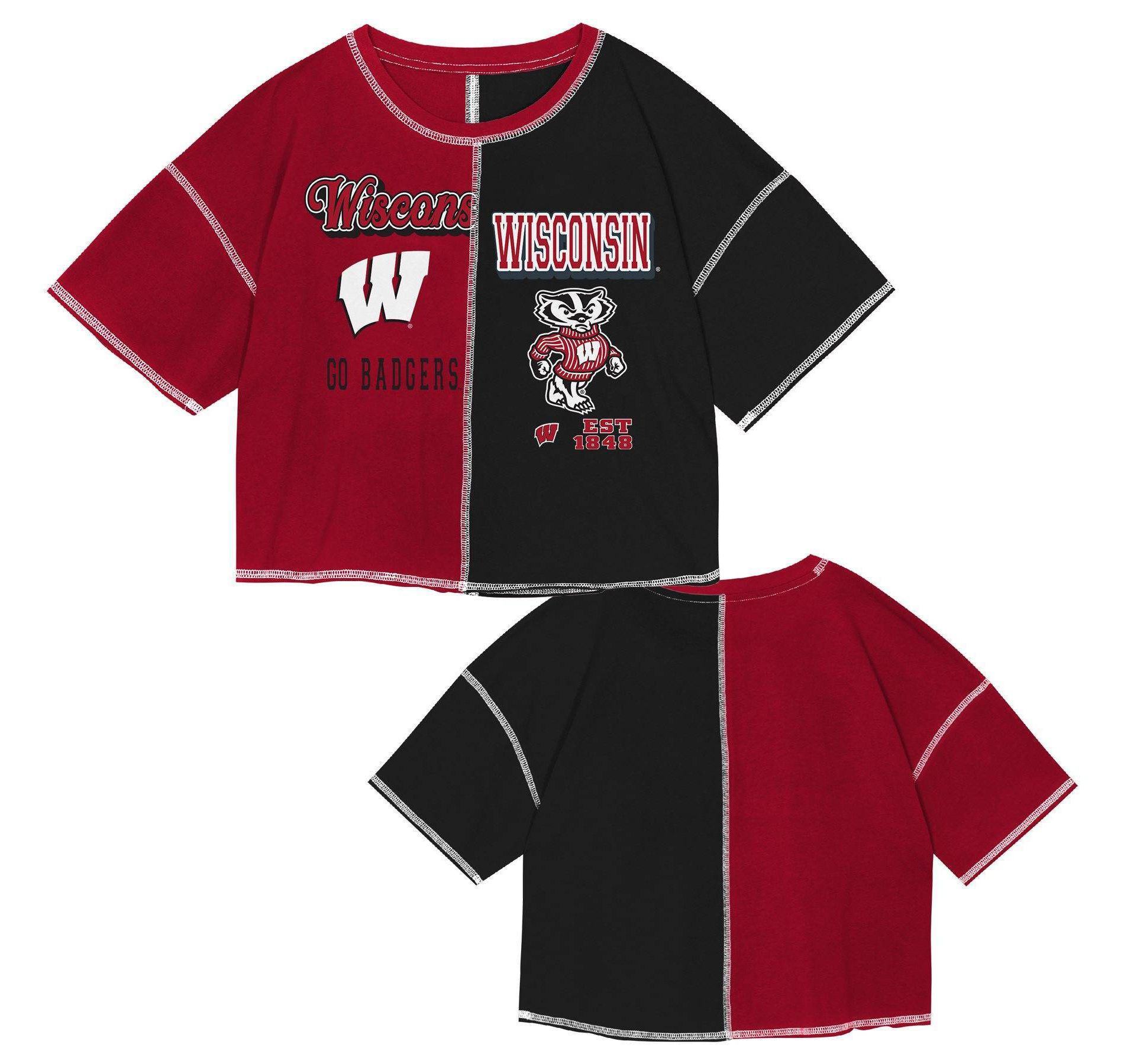 NCAA Wisconsin Badgers Girls' Fashion T-Shirt