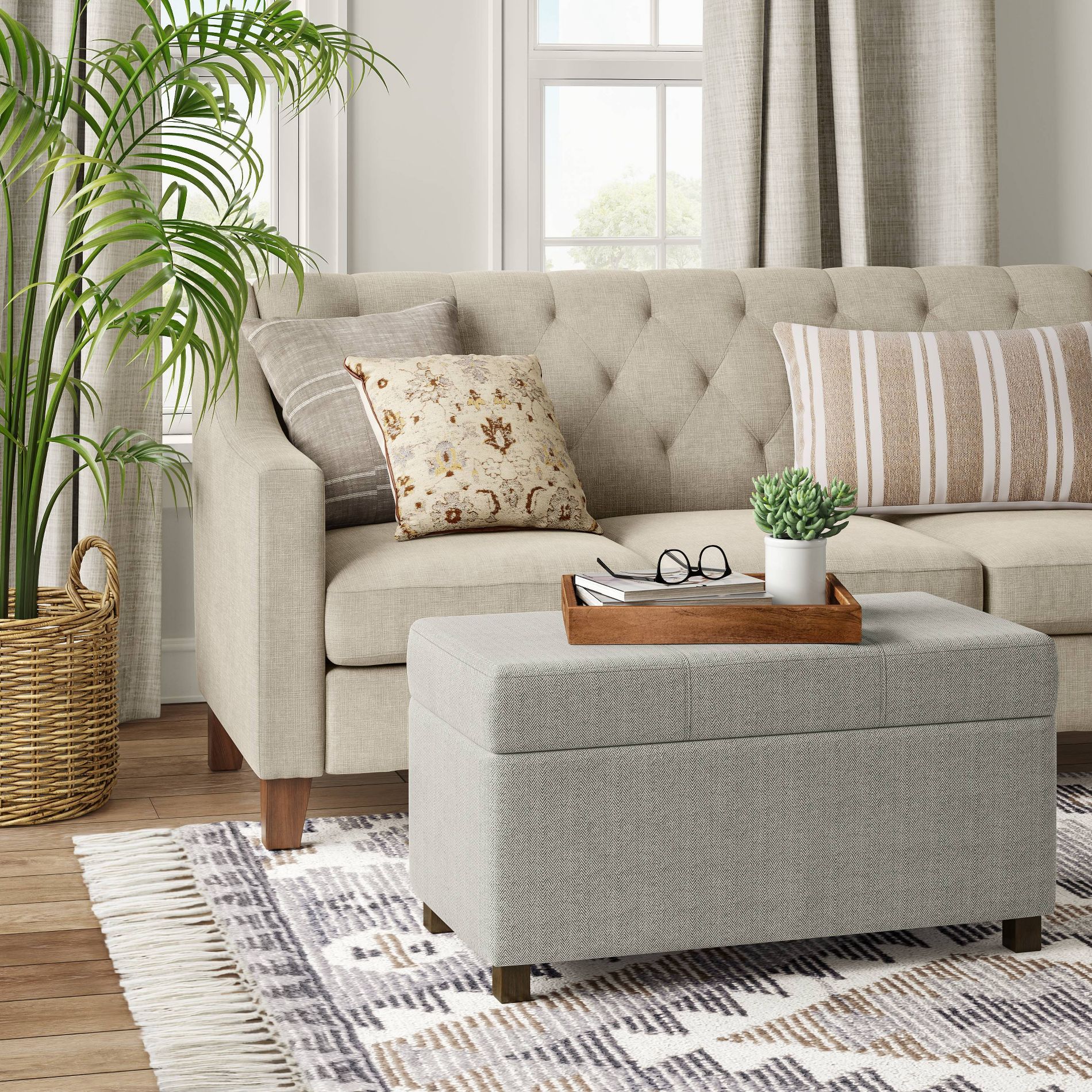 Essex Double Storage Ottoman - Threshold™