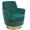 Ridstar Accent Chair and Armchairs with Gold Stainless Steel Base For Living Room & Bedroom-Green - 2 of 4