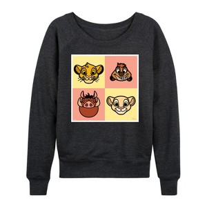 Women's - Disney - The Lion King Lightweight French Terry Wide Neck Long Sleeve Shirt - 1 of 4