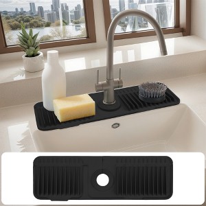 REGALWOVEN Silicone Faucet Mat for Kitchen with Buttons 1 Pc - 1 of 4