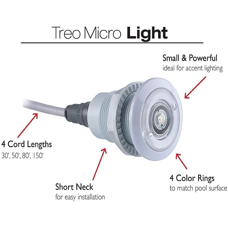 S.R. Smith Treo Micro LED Accent Light, Red/Blue/Green, 50 ft Cord, FLED-TM-C-50, 2 of 4