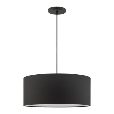 Bainbridge Matte Black Nickel 3-Light LED Drum Pendant