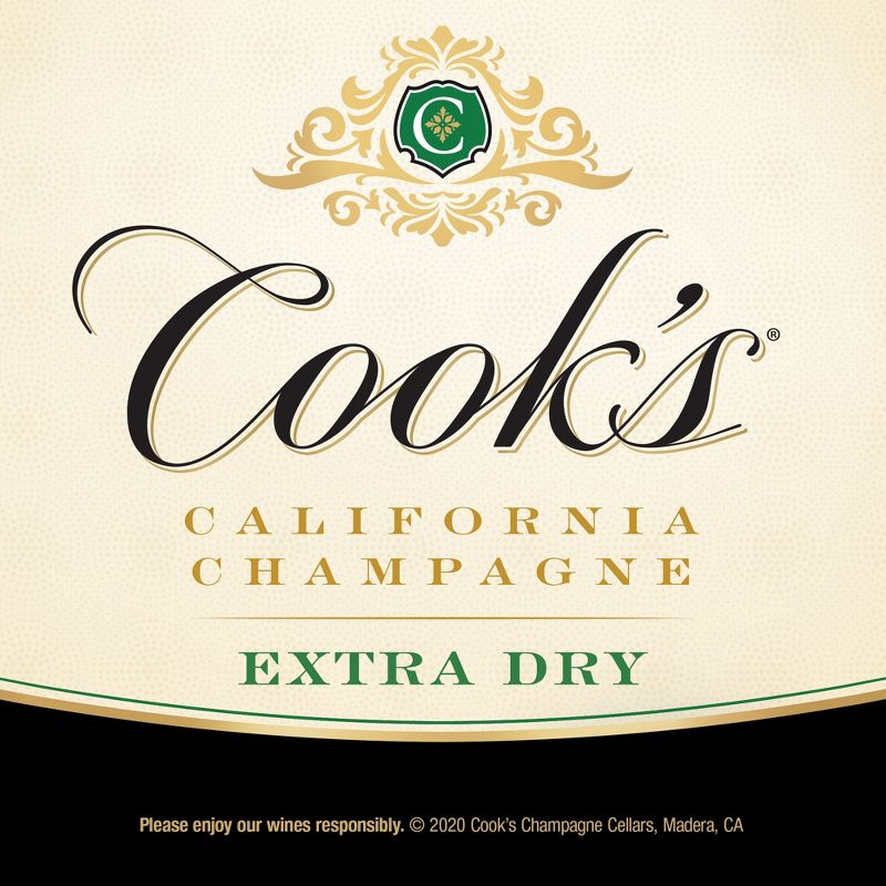 Cook&#39;s California Champagne Extra Dry White Sparkling Wine - 750ml Bottle, 6 of 10