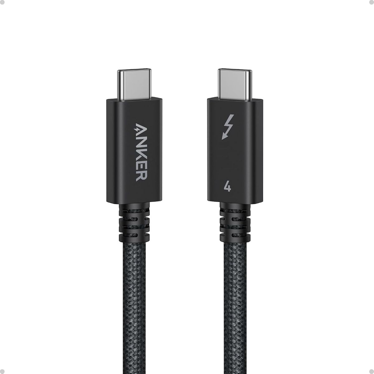 Anker Prime Thunderbolt 4 Cable, 3.3 ft USB-C to USB-C, 240W, 40Gbps, 8K/4K, for iPhone 16 Series, MacBook, iPad, Samsung (Thunderbolt 4-Certified)