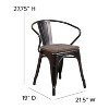 Emma and Oliver Metal Chair with Wood Seat and Arms - 4 of 4