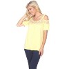 Women's Cut Out Shoulder Bexley Tunic Top - White Mark - 2 of 3