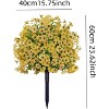 Acekool Set of UV Resistant Artificial Outdoor Bushes with Ground Spikes, Realistic Shrubs for Garden, Porch, Indoor/Outdoor - 2 of 4