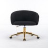 TopComfy Task and Office Chair Modern Height Adjustable Swivel Stylish Rotary Design for Bedroom Vanity Dorm, Black, 23.7"*22.9"*17" - 4 of 4