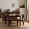 NicBex Solid Wood Upholstered Dining Chair, Rustic Wooden Kitchen Chairs with Wide Curved Backrest, Chair for Dining Room Kitchen - 2 of 4