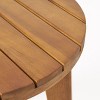 Kumasinova 14.2"Rustic Premium Acacia Wood Ootdoor Side Table,Round End Table for Living Room,Poolside&Porch,Accent Sofa Side Table,Natural - 3 of 4