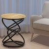 vidaXL End Table Brown and Black Solid mango wood Medium Durable - 2 of 4