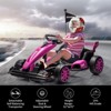 Gravee 24V Electric Adjustment Go Kart for Kids, Electric Drift Kart Outdoor Race Car, Ride on Toy Drifting Car with 2x200w Motors, 7.5 Mph Speed - 4 of 4
