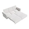 NicBex Couches for Living Room Versatile Foldable Sofa Bed Velvet Pull-out Loveseat Sofa Adjustable Back with USB Port and Swivel Phone Stand - 3 of 4