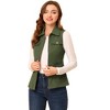 Allegra K Women's Zip-Up Sleeveless Turn Down Collar Cargo Utility Vest with Pockets - 2 of 4